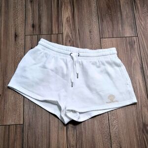 Ron Jon Surf Shop XL White Fleece Lounge Sweat Shorts Seashell Logo